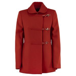 Fay Women Wool-Blend Short Coat With 3 Ganci